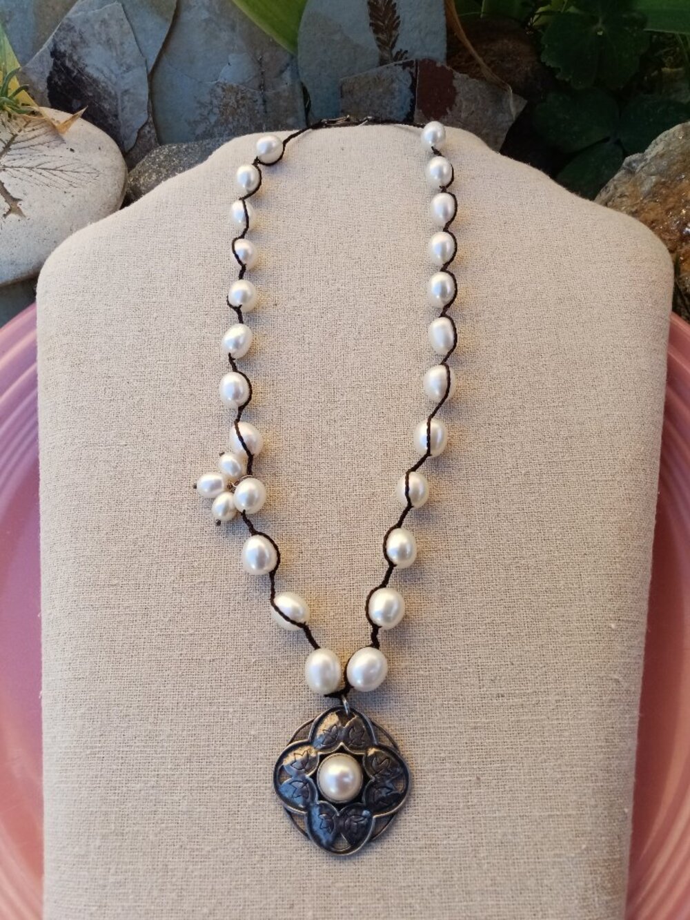 Lovely Silpada & Pearl Necklace